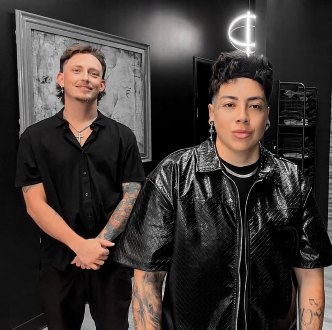 Ivana and Peter — the Taper Godz Barber Co. team in Lakewood, CO