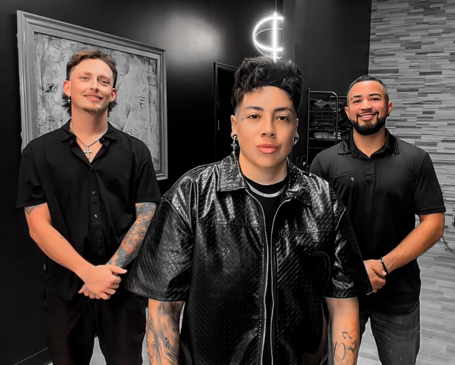 Ivana, Peter, and Israel — the Taper Godz Barber Co. team in Lakewood, CO